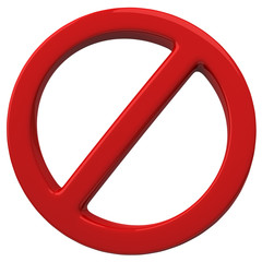 Do Not red 3d warning sign