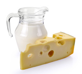 pitcher of milk and cheese