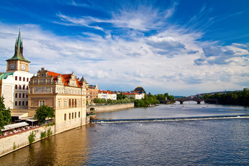 Fototapeta premium Vltava River From Charles Bridge