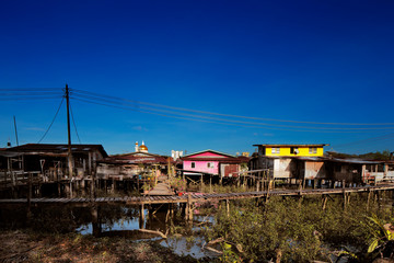 Fototapeta na wymiar Famed wieś woda stolicy Brunei