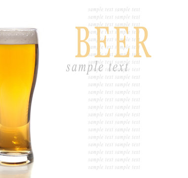 Beer glas isolated on white background