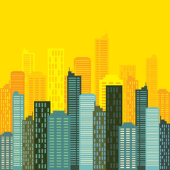 city skyline buildings vector