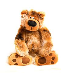 Obraz na płótnie Canvas soft toy teddy bear brown