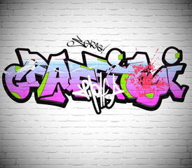 Graffiti wall background, urban art - 49837136
