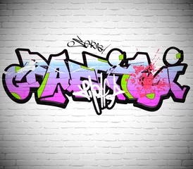 Crédence de cuisine en verre imprimé Graffiti Graffiti wall background, urban art