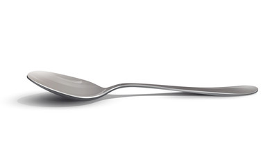 Realistic spoon. Vector design.