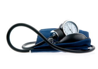 Sphygmomanometer isolated on white