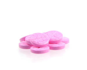 Obraz na płótnie Canvas Pink pills background