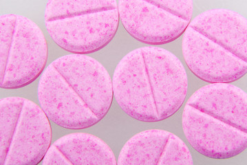 Pink pills background