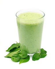 Spinach smoothie. Vegetable cocktail