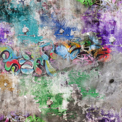 Fond mur grunge - Graffitis - 49839525