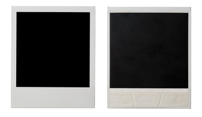 polaroid photo frame both sides isolated on white - 49839729