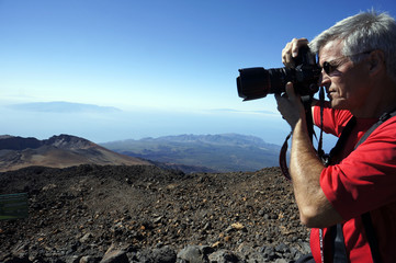 Fernsicht vom Teide auf La Palma, Hiero und Gomera