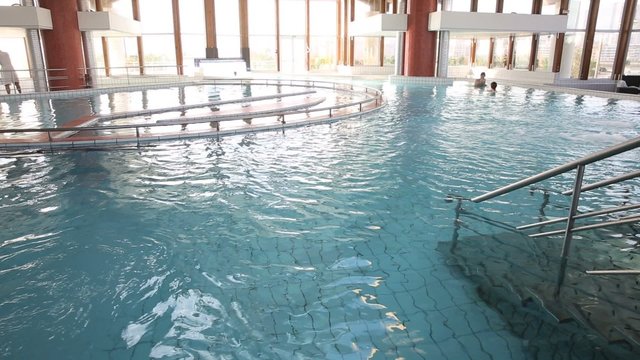 General view of spa center pools