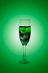 candle in glass