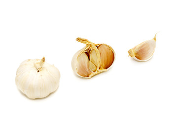 garlic isolated on white background