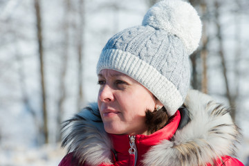Fototapeta premium middle-aged skier