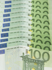 hundred-euro bills, paper money