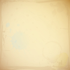 Paper Background Ink- & Coffeeblots Frame Retro Beige