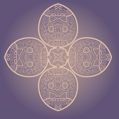 Oriental mandala motif