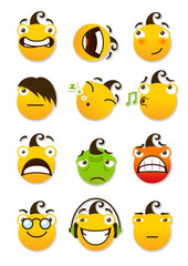 set of smileys