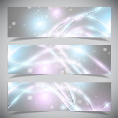 Bright abstract banners collection.