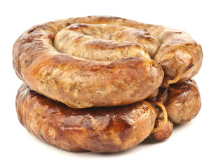 sausages isolated on white background