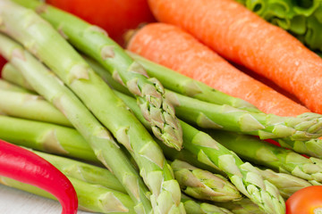 fresh vegetables on the old table