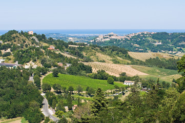 View of Santarcangelo di Romagna. Emilia-Romagna. Italy.