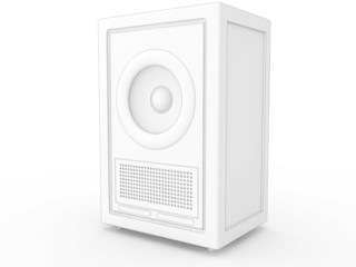 Drawing music speakers on a white background №3
