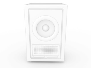 Drawing music speakers on a white background №2