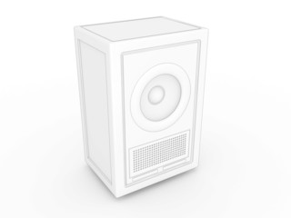 Drawing music speakers on a white background №1