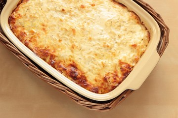 pumpkin casserole in wicker basket © SpaPartners