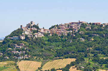 Fototapeta na wymiar Panoramiczny widok z San Marino. Emilia-Romania. Włochy.
