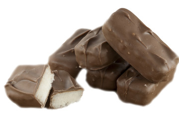 Cioccolatini al cocco glassati con cioccolato