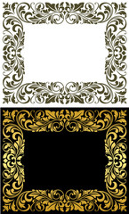 Elegance frame in floral style