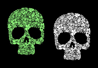 Floral human skull
