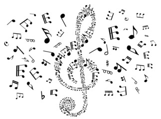 Musical clef with notes