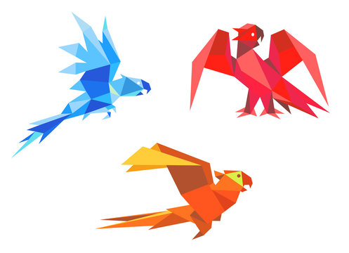 Origami parrots