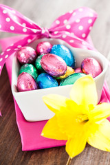 Bunte Schokoladeneier