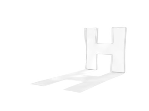 3D render of the text H