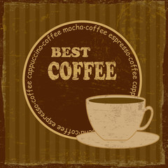 Best coffee vintage poster