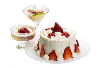 Dessert with strawberry