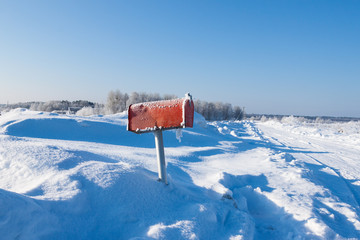 winter mail box
