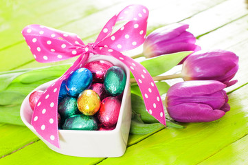 Bunte Schokoladeneier