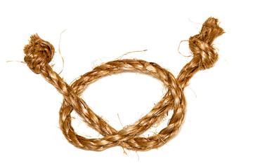 image of hemp rope on a white background