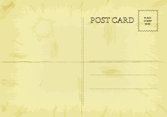 backside of old postcard - vector illustration