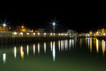 Fototapeta na wymiar Peterhead Port Zdjęcia nocne