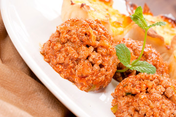 Meat and pastry