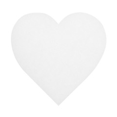 Heart shaped paper isolated on white